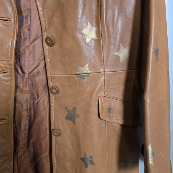 Vintage Wilsons Leather Tan Leather Star Jacket - Picture 4 of 6
